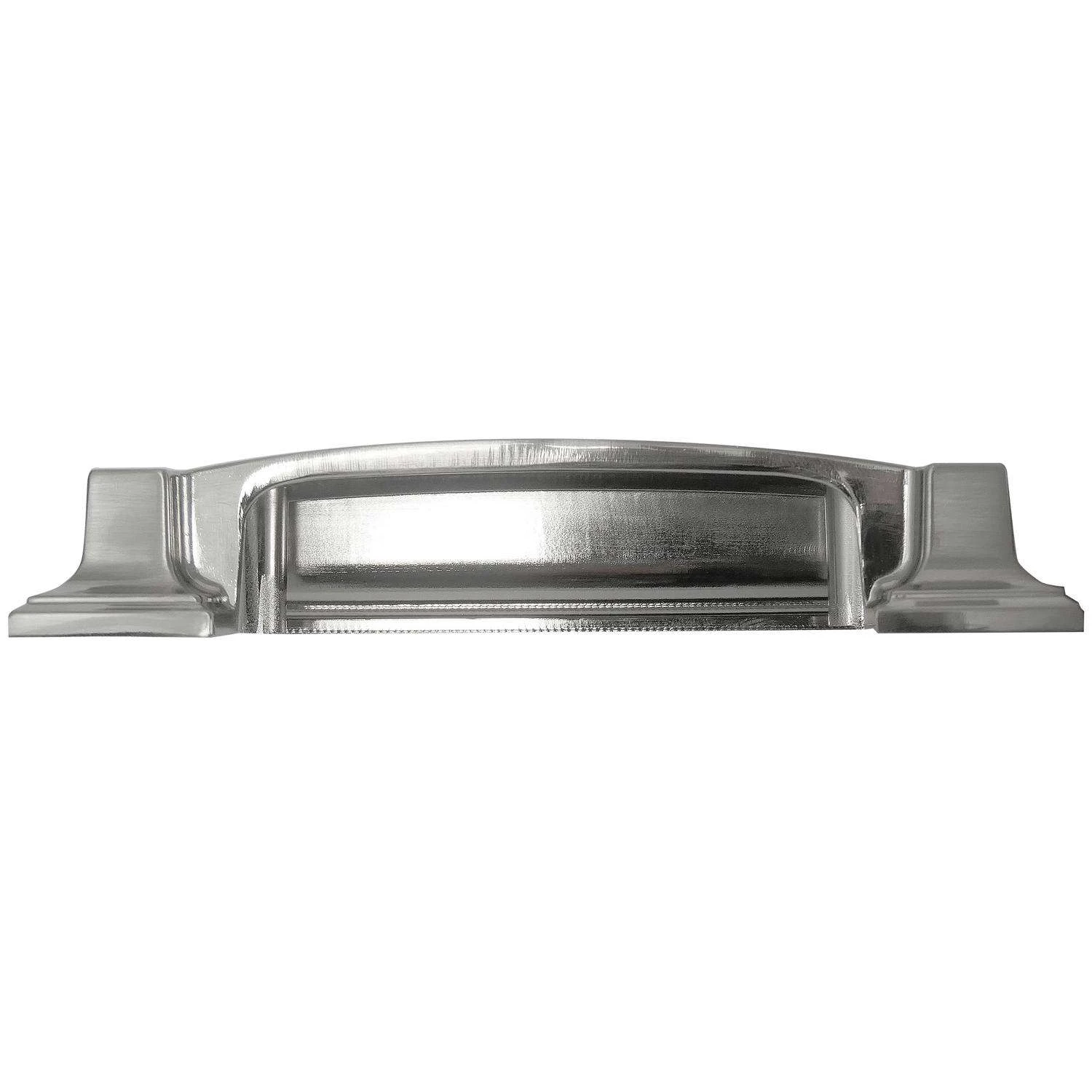 MNG Park Avenue Traditional Cabinet Pull Cup 3 In. & 3-3/4 In. Satin Nickel Silver 1 Pk - Image 2