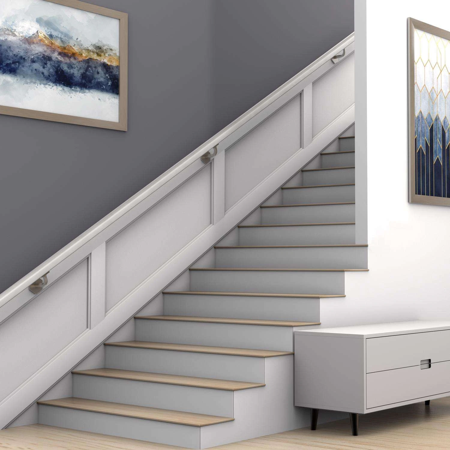 National Hardware Powell Gray Zinc Die Cast W/Steel Strap Handrail Bracket 3-5/32 In. L 150 Lb - Image 3