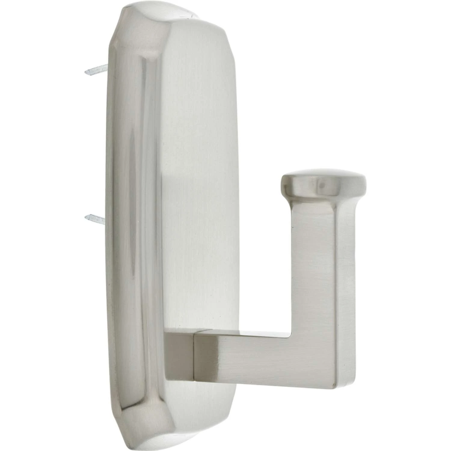 Hillman High & Mighty 3.5 In. L Satin Nickel Metal Scalloped Decorative Hooks 25 Lb. Cap. 1 Pk - Image 2