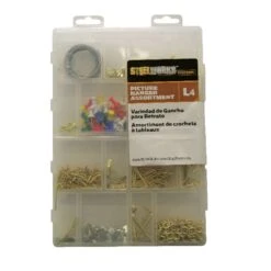 Hillman STEELWORKS L4 Brass-Plated Assorted Picture Hanging Set 10 Lb 1 Pk