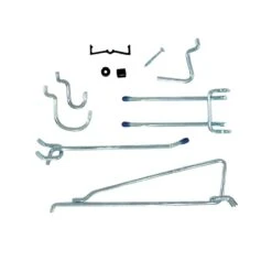 Crawford Zinc Plated Black/Silver Steel Peg Hook Assortment 32 Pk