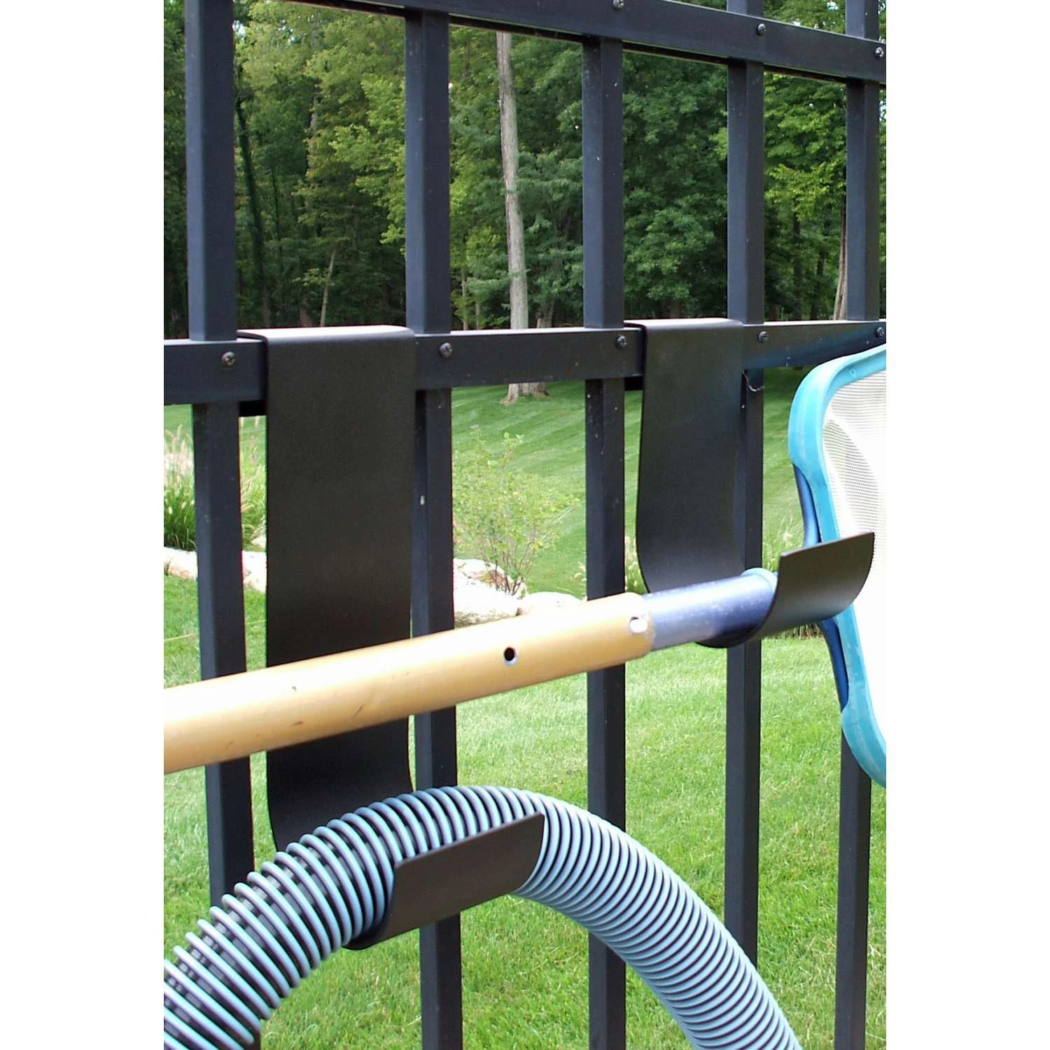 MIDE Products 6 In. L Powder Coated Black Aluminum Short Slip-On Hook 25 Lb. Cap. 2 Pk - Image 3