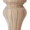 Waddell 4-3/4 In. H Reeded Wood Bun Foot