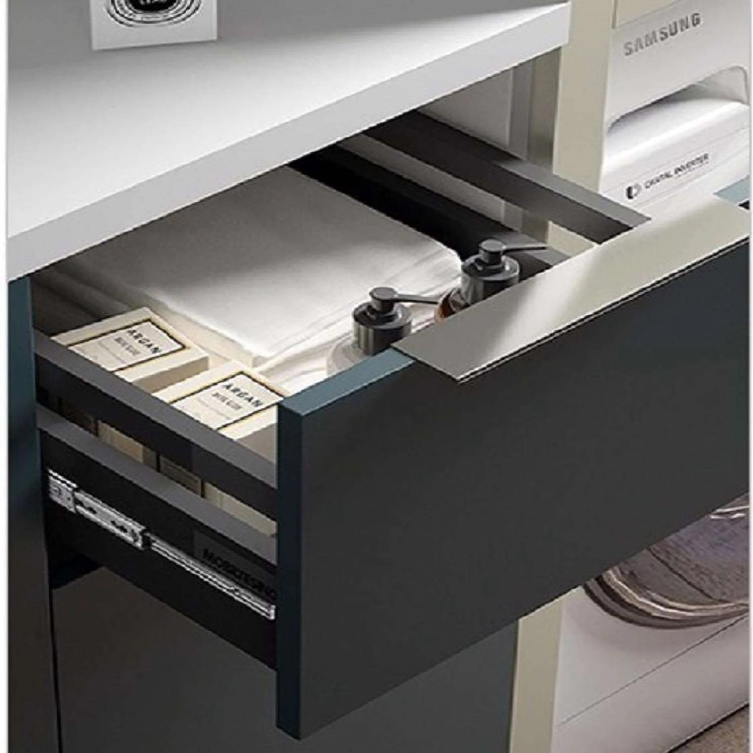 Richelieu TU9997 Series 20 In. L Steel Full Extension Drawer Slide 2 Pk - Image 3