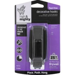 Hillman High & Mighty 3.5 In. L Oil Rubbed Bronze Brown Metal Scalloped Decorative Hooks 25 Lb. Cap. 1 Pk