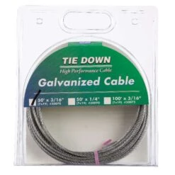 Tie Down Engineering Galvanized Galvanized Steel 3/16 In. D X 50 Ft. L Aircraft Cable