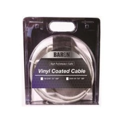 Baron Vinyl Coated Galvanized Steel 3/16-1/4 In. D X 100 Ft. L Aircraft Cable