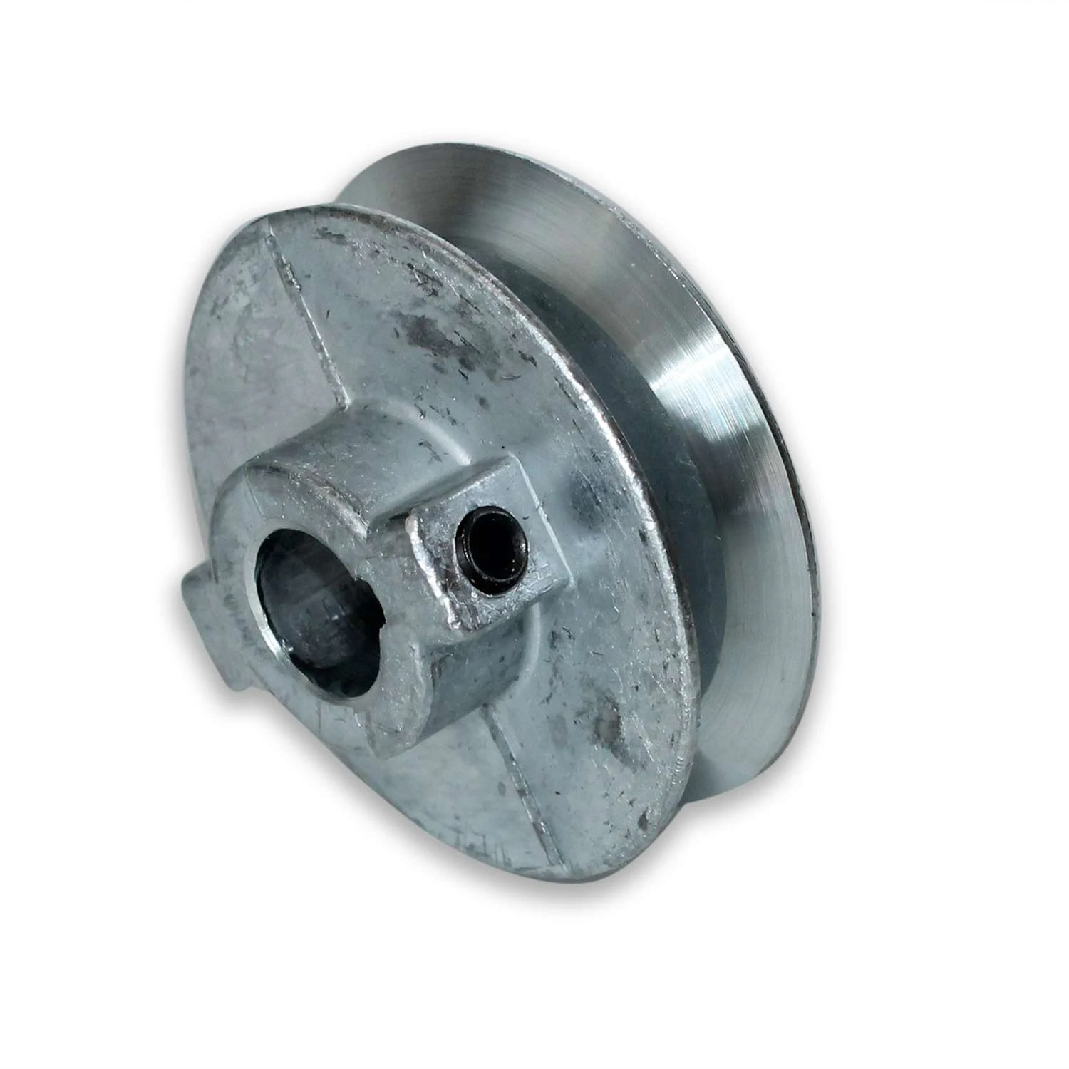 Chicago Die Cast 4 In. D Zinc Single V Grooved Pulley