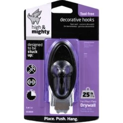 Hillman High & Mighty 3.5 In. L Oil Rubbed Bronze Brown Metal Oval Hook 25 Lb. Cap. 1 Pk