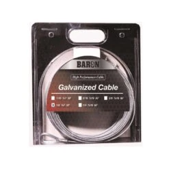 Baron Galvanized Galvanized Steel 1/8 In. D X 50 Ft. L Aircraft Cable