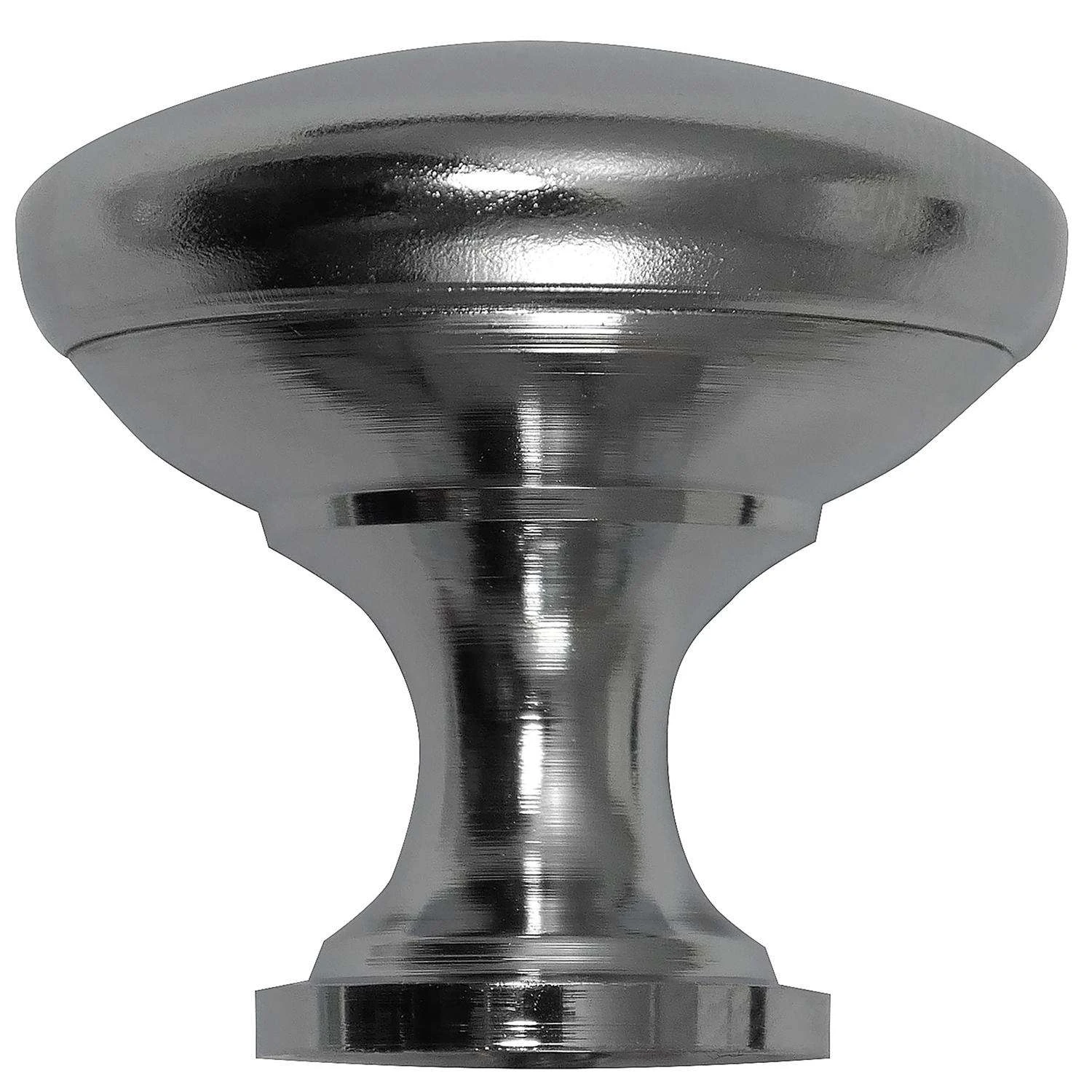 Laurey Danica Traditional Round Cabinet Knob 1-3/8 In. D 1 In. Polished Chrome 10 Pk