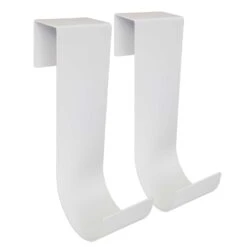 MIDE Products 10 In. L Powder Coated White Aluminum Long Slip-On Hook 25 Lb. Cap. 2 Pk