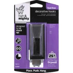 Hillman High & Mighty 3.5 In. L Oil Rubbed Bronze Brown Steel Decorative Hooks 25 Lb. Cap. 1 Pk