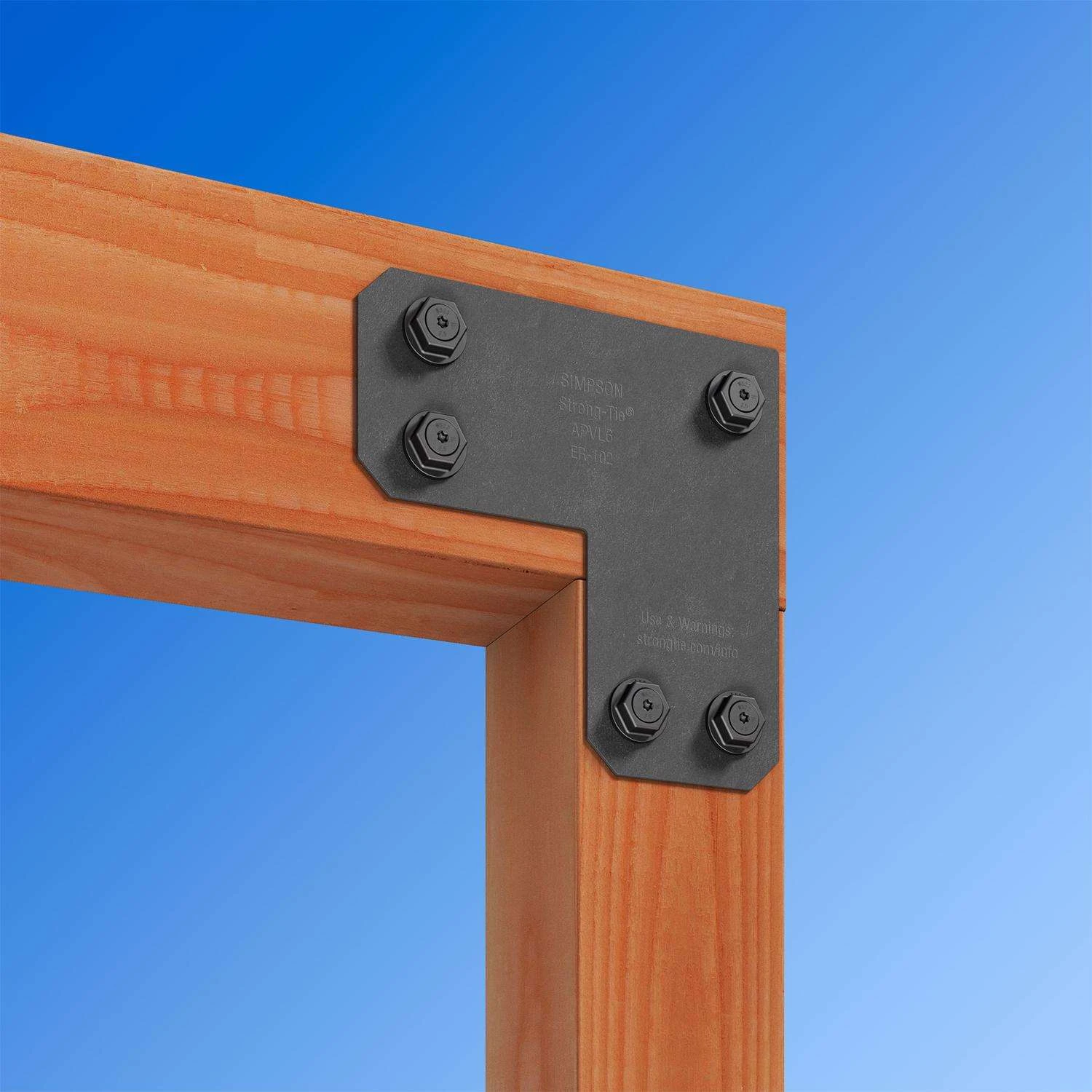 Simpson Strong-Tie APVA 10.5 In. H X 10.5 In. W X 5 In. D Steel Inside L Strap Brace - Image 4