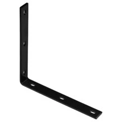 National Hardware 12.25 In. H X 1.5 In. W X 0.25 In. D Black Carbon Steel Inside/Outside Corner Brac