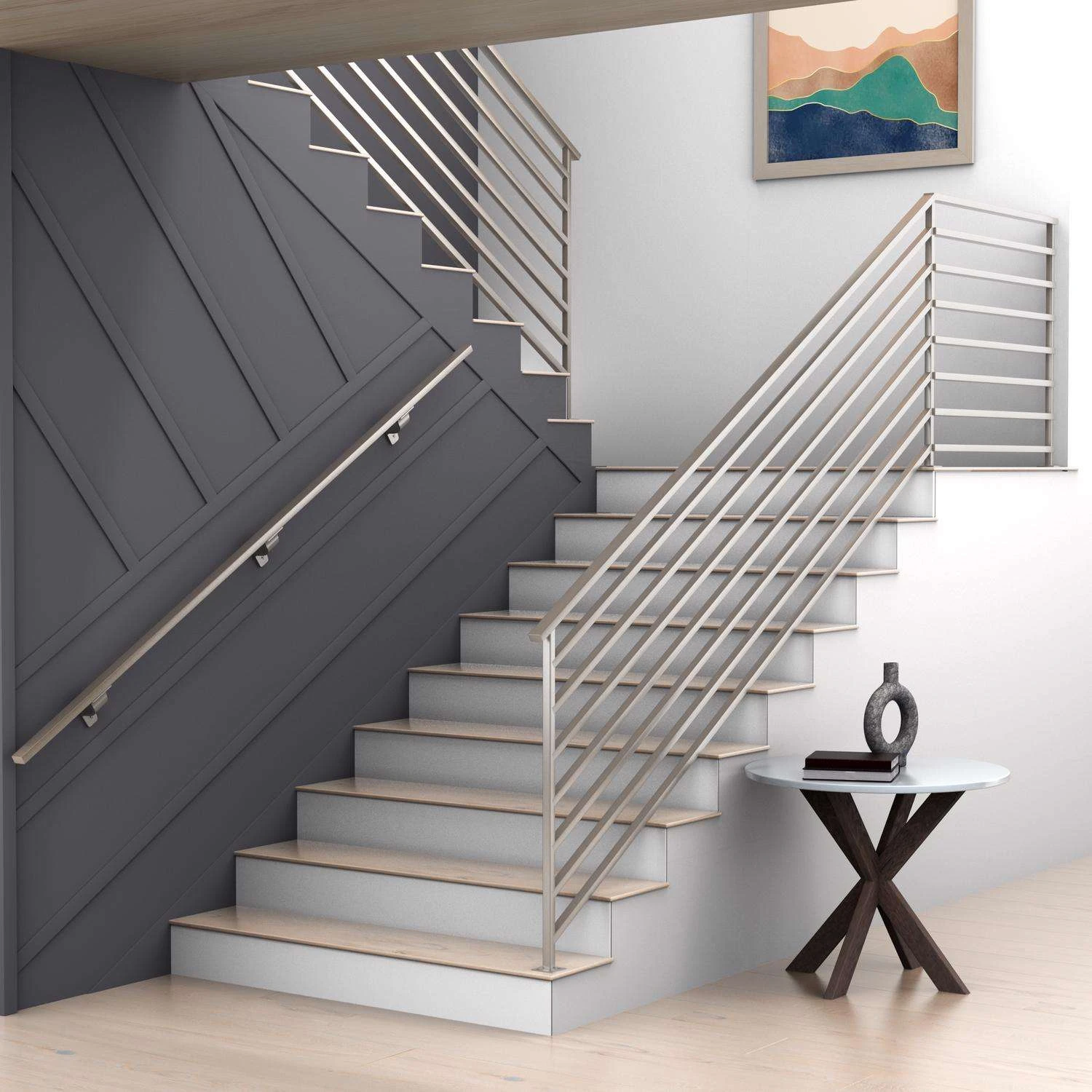 National Hardware Cooper Silver Zinc Handrail Bracket 3 In. L 200 Lb - Image 4