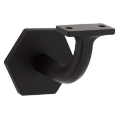 National Hardware Powell Black Zinc Die Cast W/Steel Strap Handrail Bracket 3-5/32 In. L 150 Lb