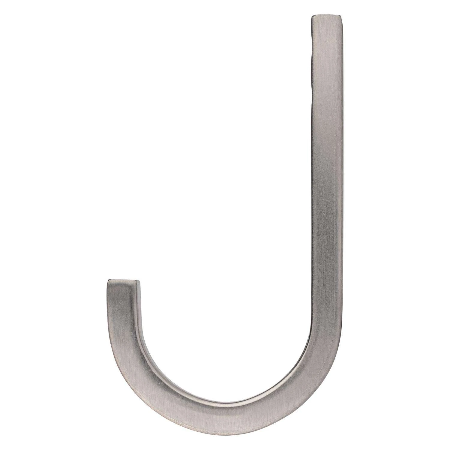 National Hardware Reed Medium Satin Nickel Steel 4 In. L Hook 60 Lb 1 Pk - Image 4