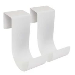 MIDE Products 6 In. L Powder Coated White Aluminum Short Slip-On Hook 25 Lb. Cap. 2 Pk