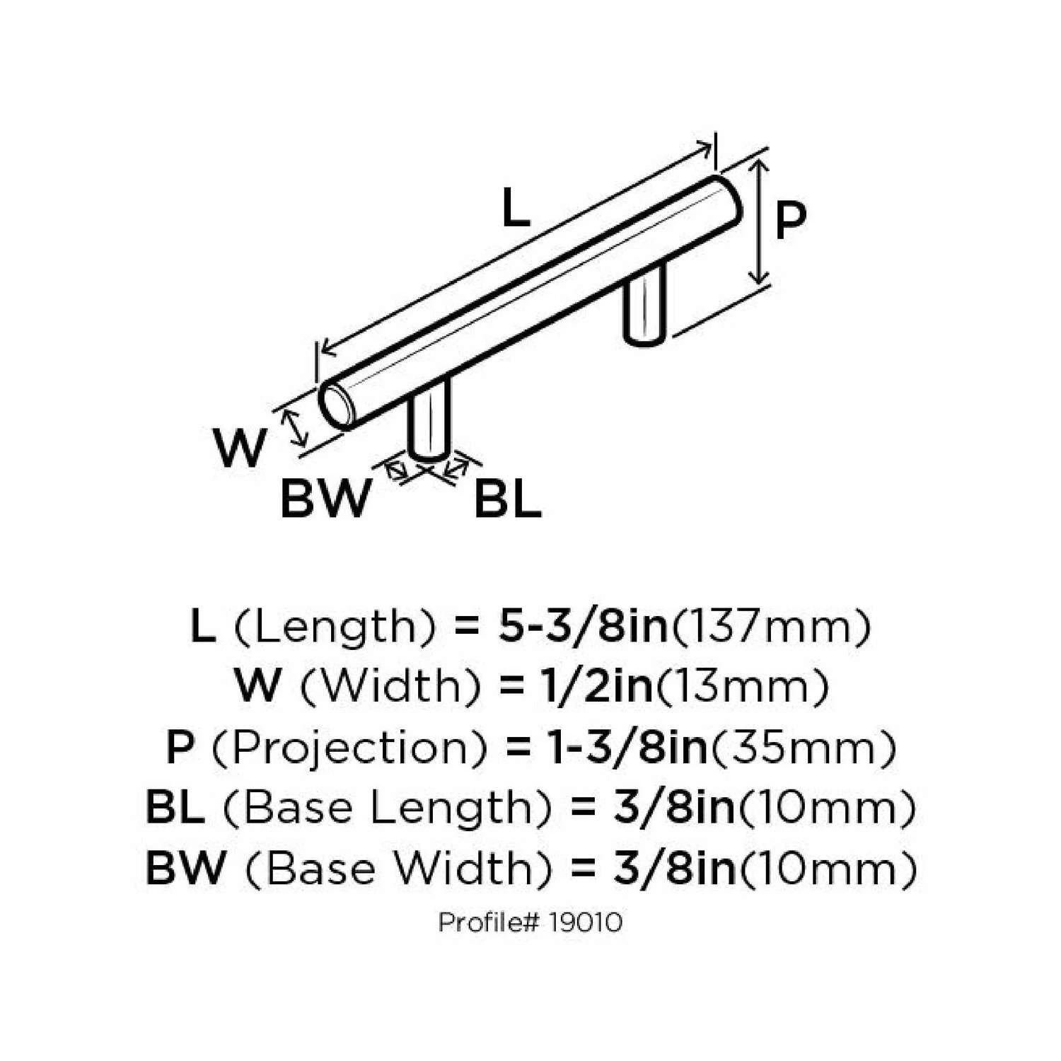 Amerock Bar Cabinet Pull 3 In. Oil-Rubbed Bronze 5 Pk - Image 4