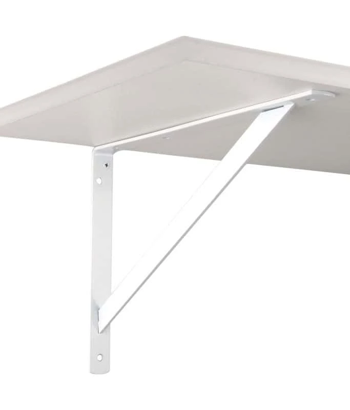 Knape & Vogt White Steel Bracket N/A Ga. 20 In. L