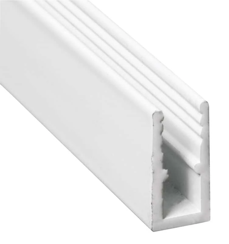 Prime-Line White Aluminum 5/16 In. W X 94 In. L Extruding Frame 1 Pk