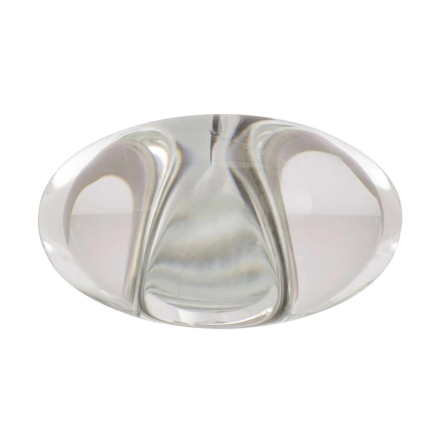 Amerock Glacio Oval Cabinet Knob 1-3/16 In. Satin Nickel 1 Pk - Image 2