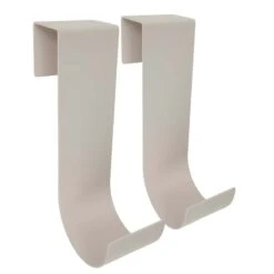 MIDE Products 10 In. L Powder Coated Beige Aluminum Long Slip-On Hook 25 Lb. Cap. 2 Pk