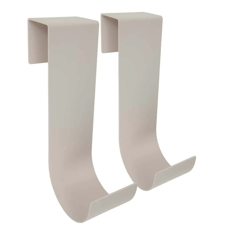 MIDE Products 10 In. L Powder Coated Beige Aluminum Long Slip-On Hook 25 Lb. Cap. 2 Pk