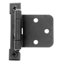Acorn 2-5/8 In. W X 2-5/8 In. L Black Iron Overlay Hinge 2 Pk