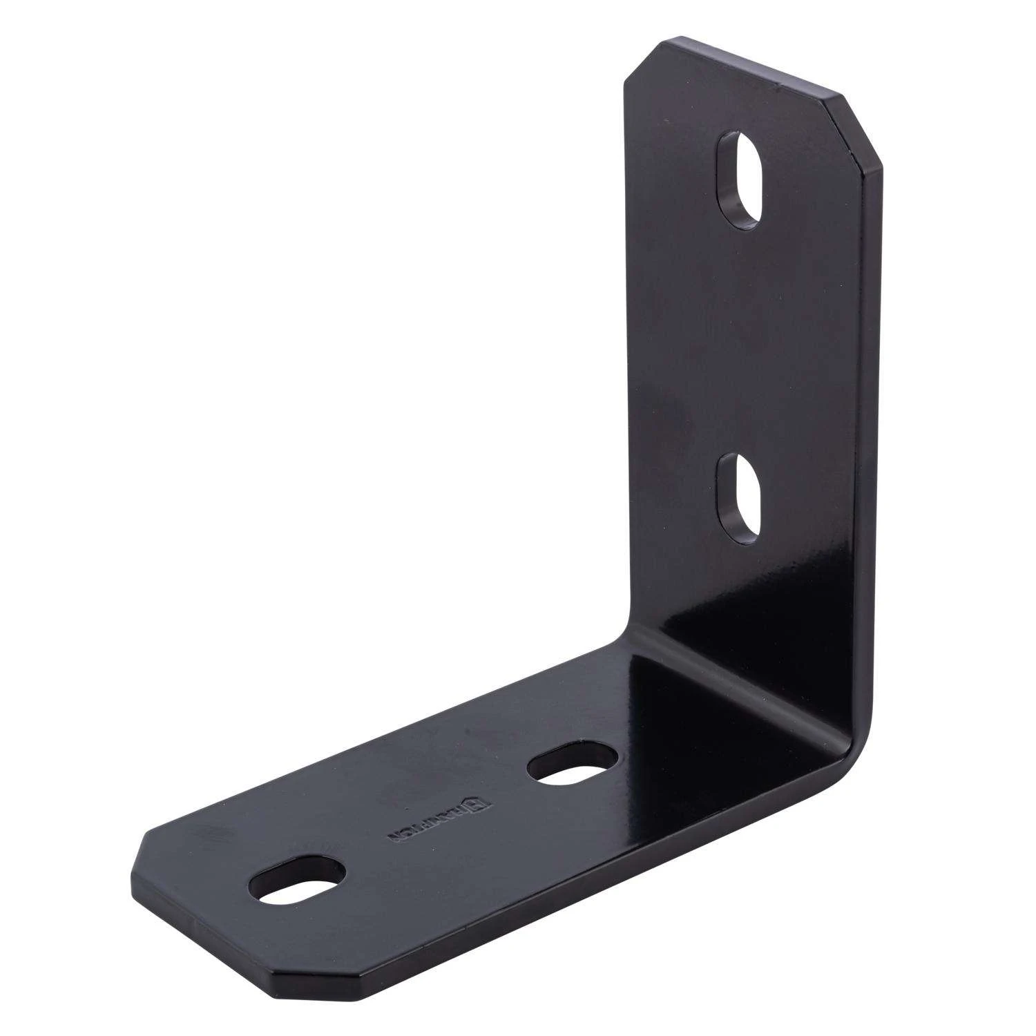 Hampton 3 In. H X 6.25 In. W X 1/4 In. D Black Steel Inside/Outside Corner Brace