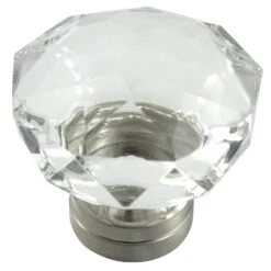 Laurey Kristal Round Cabinet Knob 1.75 In. D 55 Mm Polished Chrome 1 Each