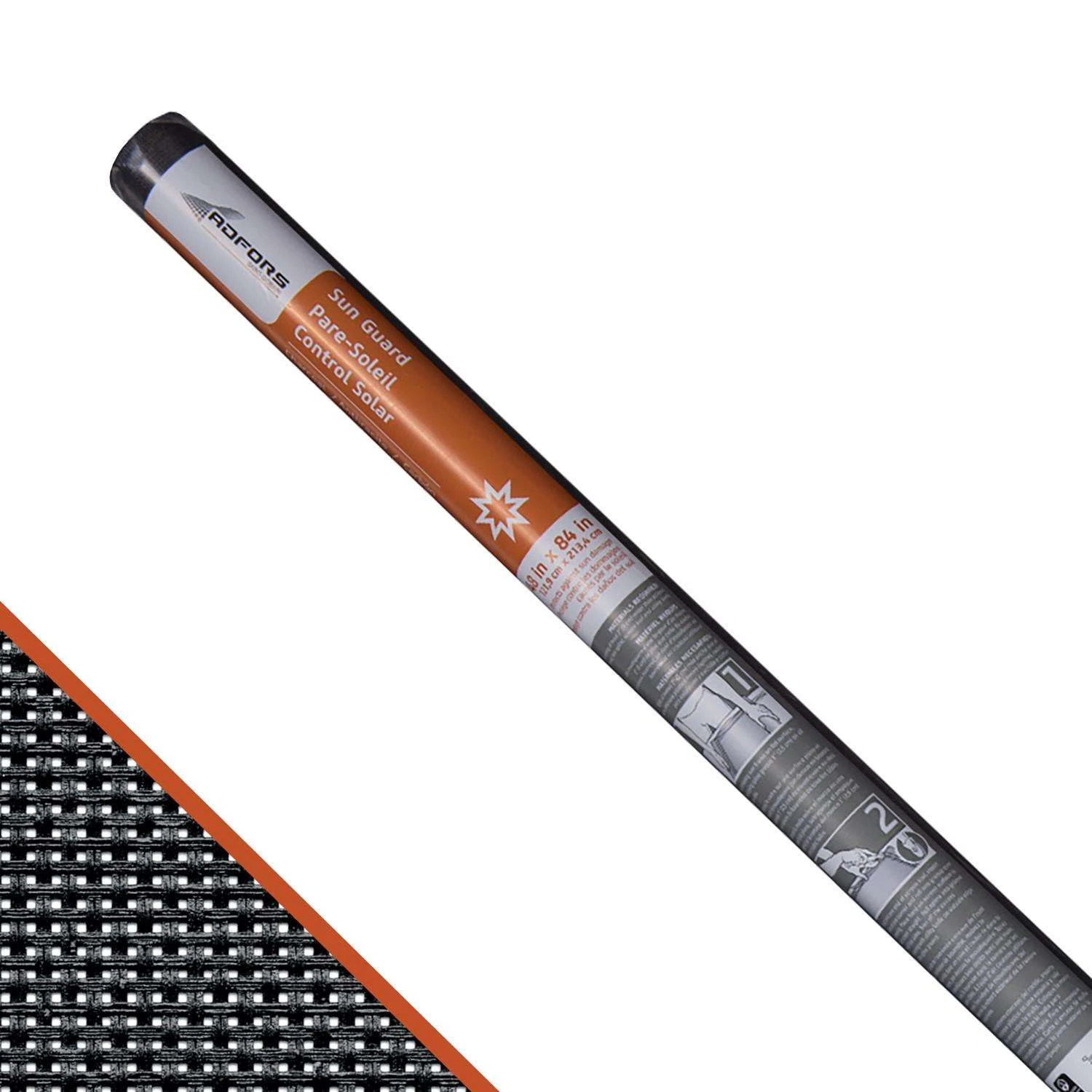 Saint-Gobain ADFORS 48 In. W X 84 In. L Charcoal Fiberglass Solar Screen