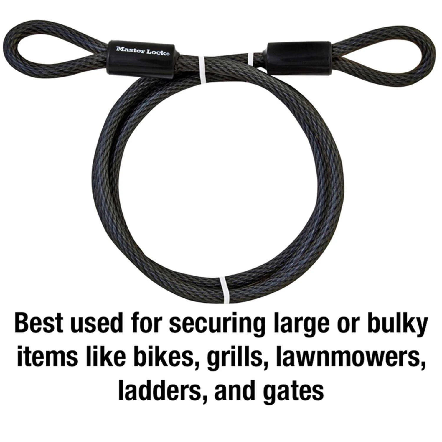 Master Lock 3/8 In. D X 72 In. L Vinyl Coated Steel Flexible Braided Steel Cable - Image 3