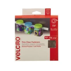 VELCRO Brand Thin Clear Medium Nylon Hook And Loop Fastener 180 In. L 1 Pk