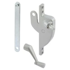 Prime-Line Silver Cast Metal Right Jalousie Operator W/Crank For Daryl Windows