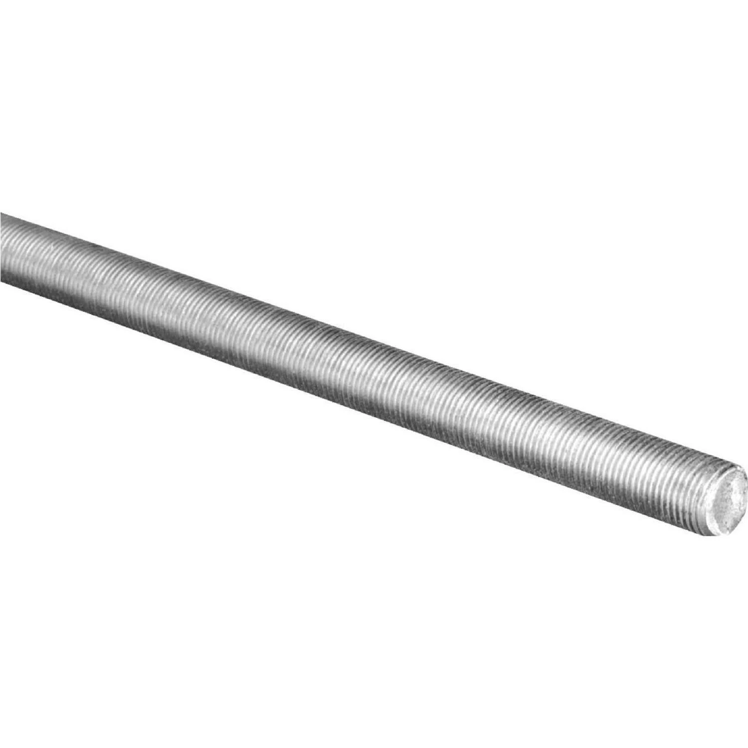 HILLMAN 1/2 In. D X 24 In. L Galvanized Steel Threaded Rod