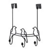Spectrum 10-1/2 In. L Black Steel Tweet Over The Door Hook Rack 1 Pk