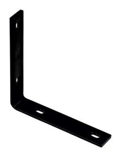 National Hardware 8.25 In. H X 1.5 In. W X 0.25 In. D Black Carbon Steel Inside/Outside Corner Brace