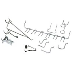 Crawford Zinc Plated Silver Steel Peg Hook Assortment 47 Pk