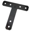 National Hardware 12 In. H X 12 In. W X 0.188 In. D Black Steel Flat Tee Plate