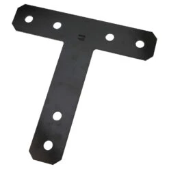 National Hardware 12 In. H X 12 In. W X 0.188 In. D Black Steel Flat Tee Plate