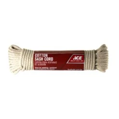 Ace 1/4 In. D X 50 Ft. L White Solid Braided Cotton Cord