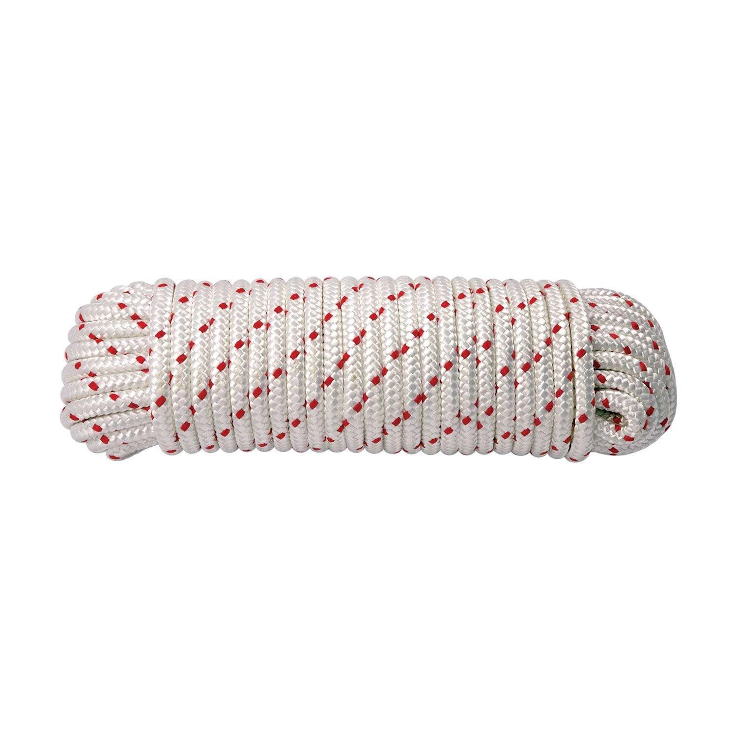 Koch 7/16 In. D X 100 Ft. L Red/White Diamond Braided Polyester Rope