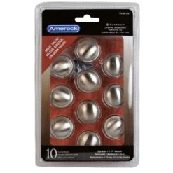 Amerock Allison Round Cabinet Knob 1-1/4 In. D 1-1/16 In. Satin Nickel 10 Pk