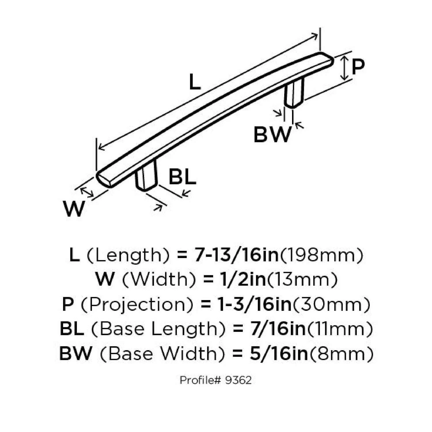 Amerock Cyprus Contemporary Arch Cabinet Pull 5-1/16 In. Satin Nickel 1 Pk - Image 4