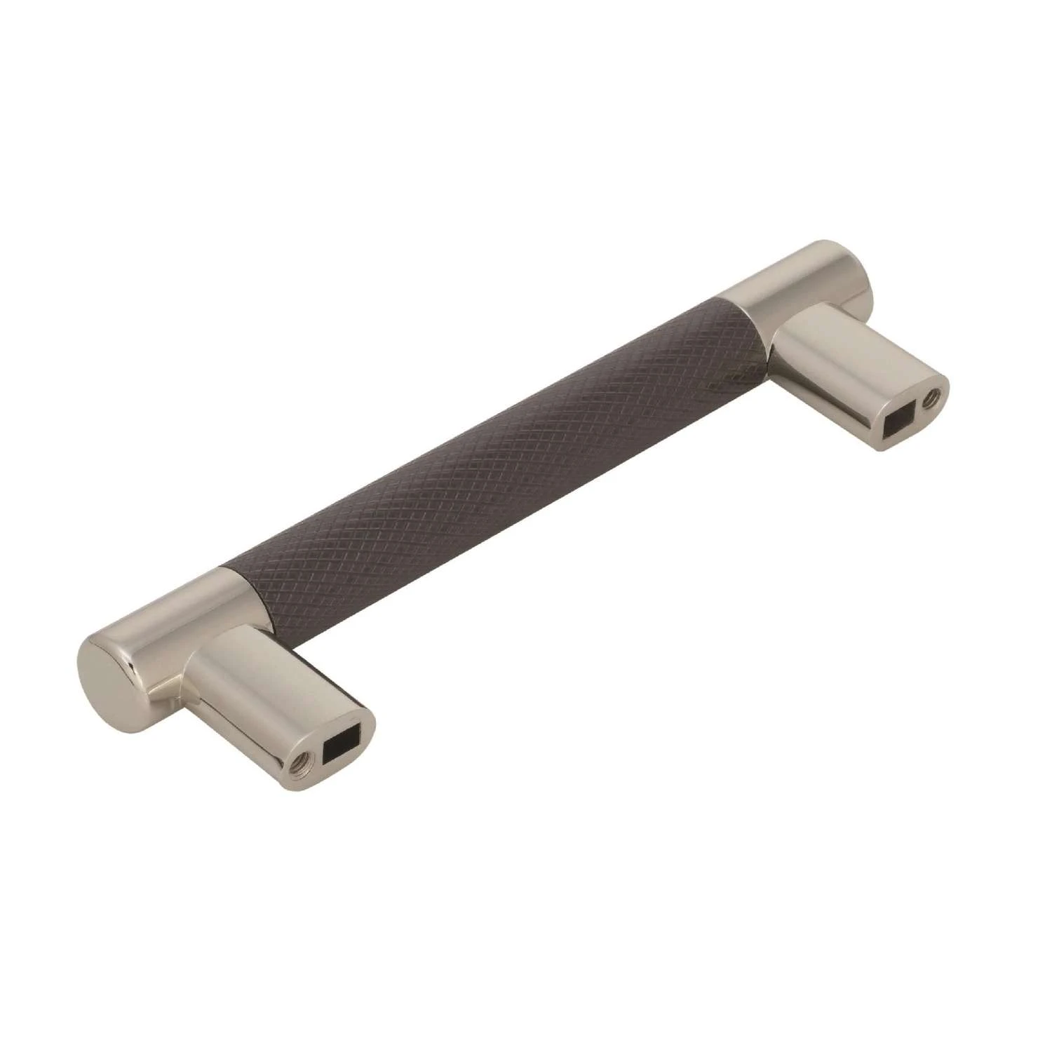 Amerock Esquire Collection Pull Polished Nickel/Gunmetal 1 Pk - Image 3