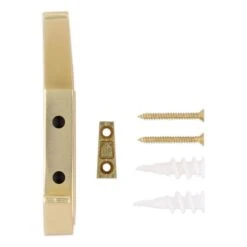 National Hardware Reed Medium Brushed Gold Steel 4-3/4 In. L Hook 25 Lb 1 Pk