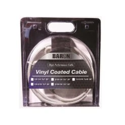 Baron Vinyl Coated Galvanized Steel 3/16-1/4 In. D X 30 Ft. L Aircraft Cable