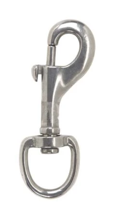 Campbell 3/4 In. D X 3-3/32 In. L Polished Stainless Steel Round Swivel Eye Bolt Snap 180 Lb